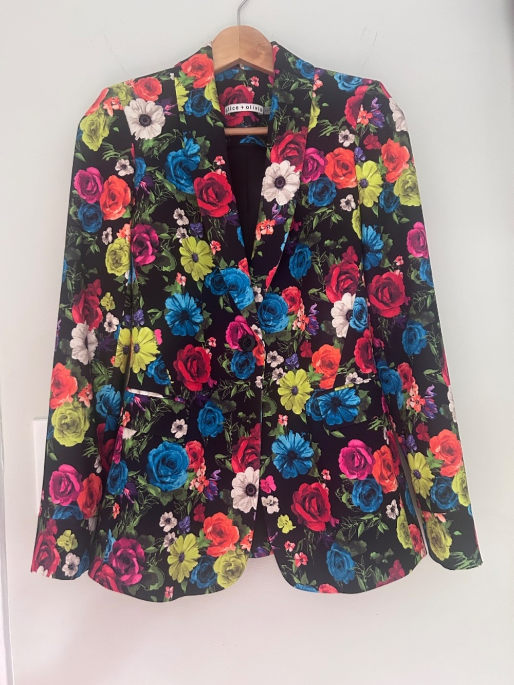 Alice + Olivia Macey Floral Blazer size 0 - Picture 6 of 12